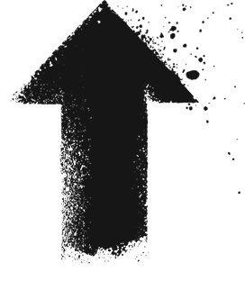 Graffiti Style Up Arrow